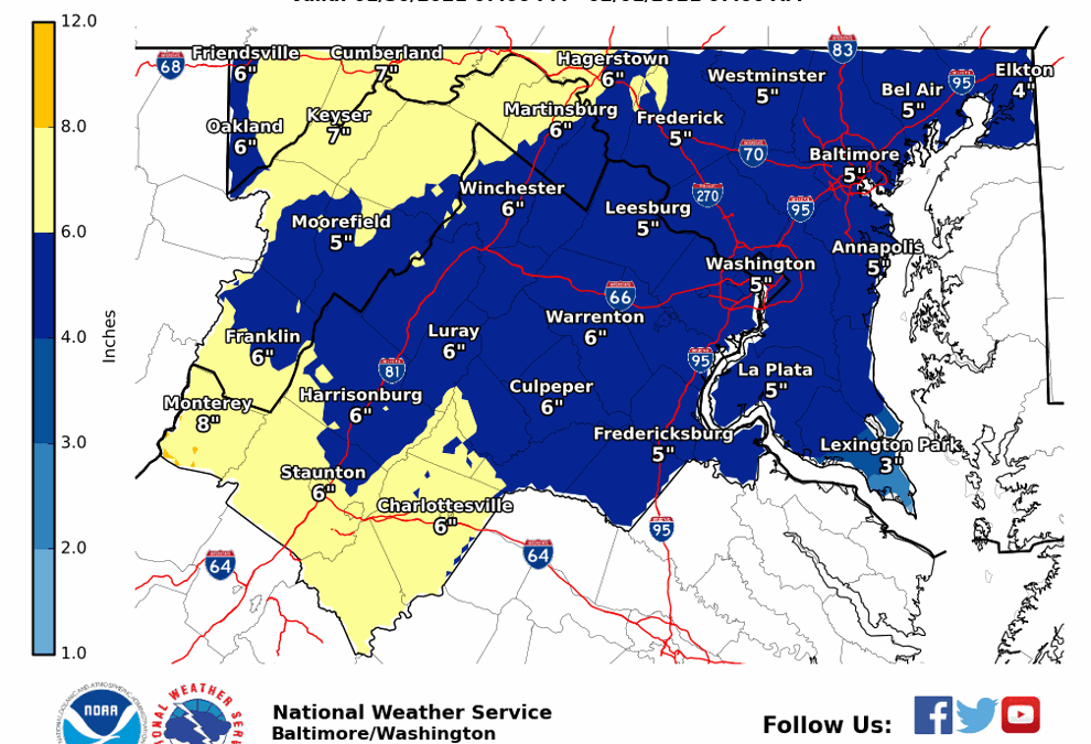 VDOT preparing for substantial snowfall in Rappahannock