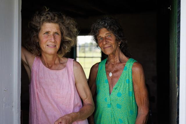 Heidi Eastham gives a tour of the cabins to her mother, Maggie Bennett.