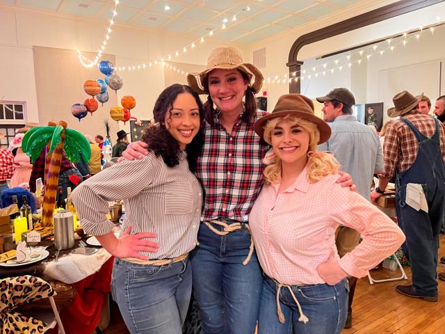 Cierra Chambers, Lacey Jenkins and Brittany Dwyer Gianoli of the Headwaters Foundation at the Benevolent Fund dinner last weekend.