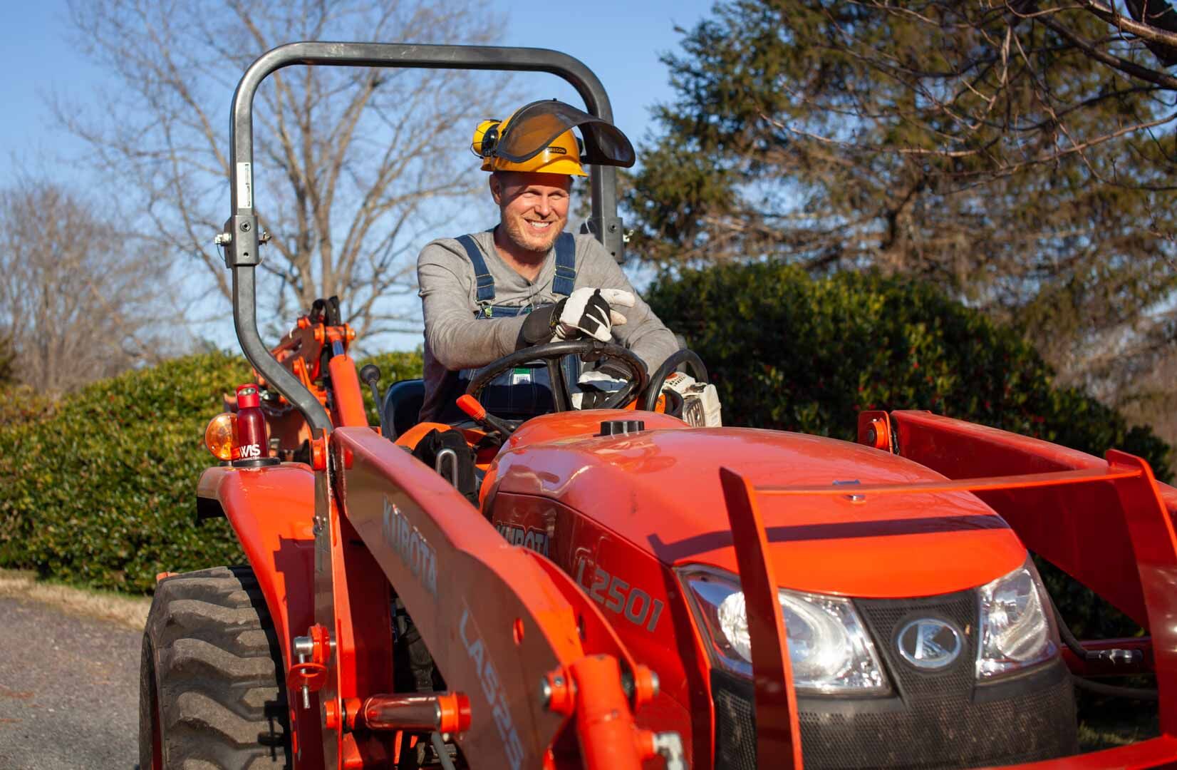 With more free time from higher internet speeds, Bjoern Jemsby, can attend to his farm's many other tasks.