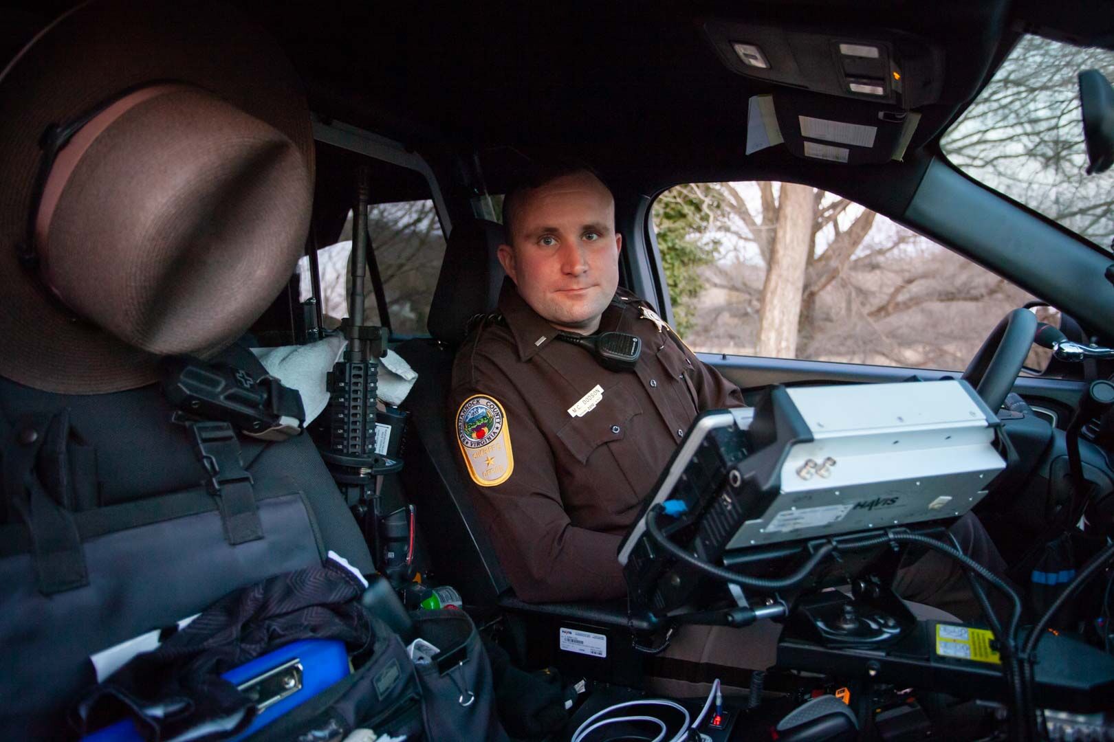 Lt. Cody Dodon setting out for patrol.