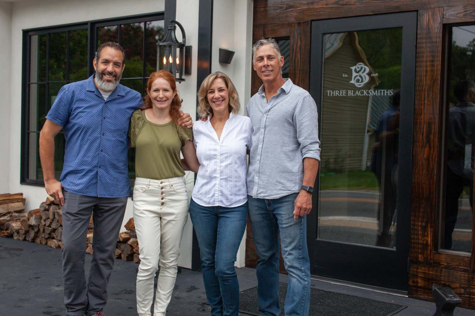 Jake and Sara Addeo, Diane and John MacPherson at Three Blacksmiths