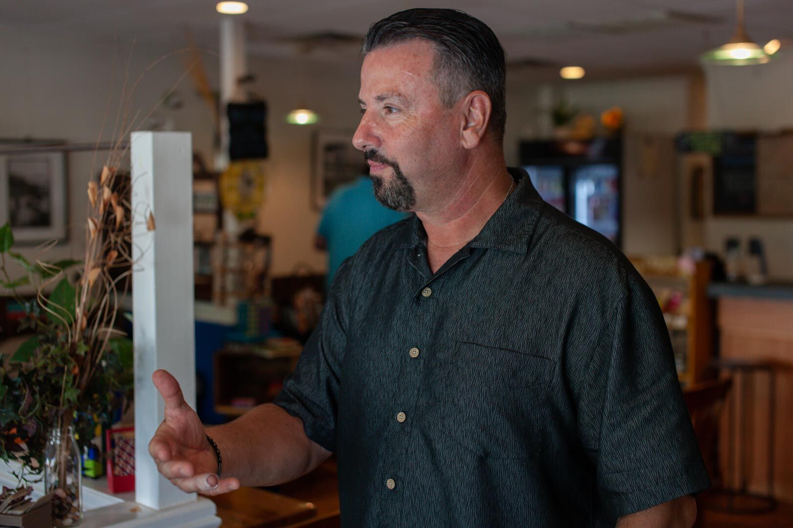 Rod Osborne at an interview with the Rappahannock News, Aug. 30 at Skyward Cafe in Flint Hill, Va.