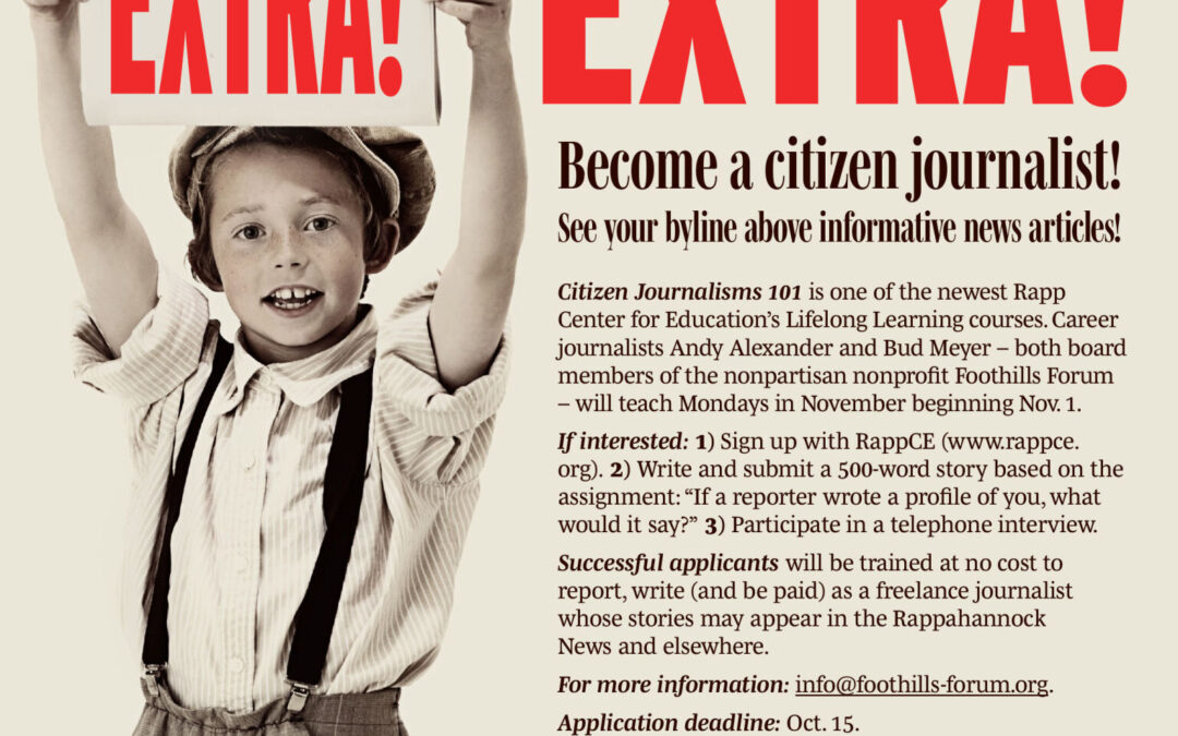 Extra! Extra! Become a citizen journalist!