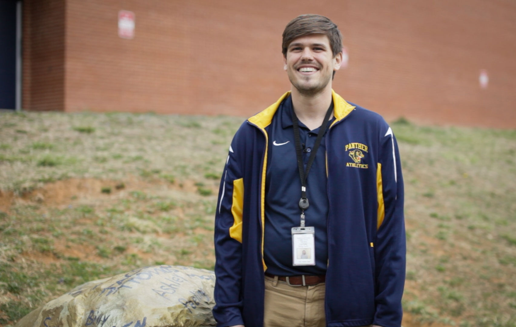 Video Still of Greg Czekaj, RCHS science teacher, from “High School Interrupted” video from 2020.