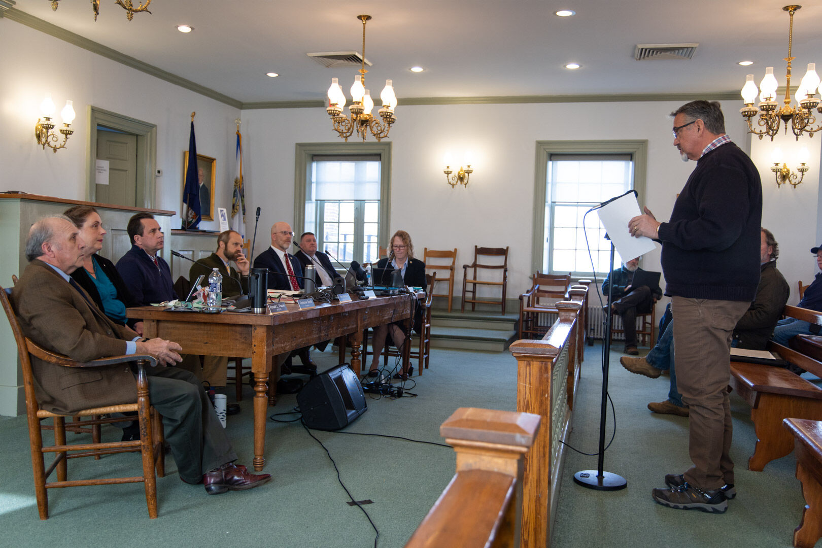 David Jarrell addresses the Board of Supervisors at the regular February meeting.
