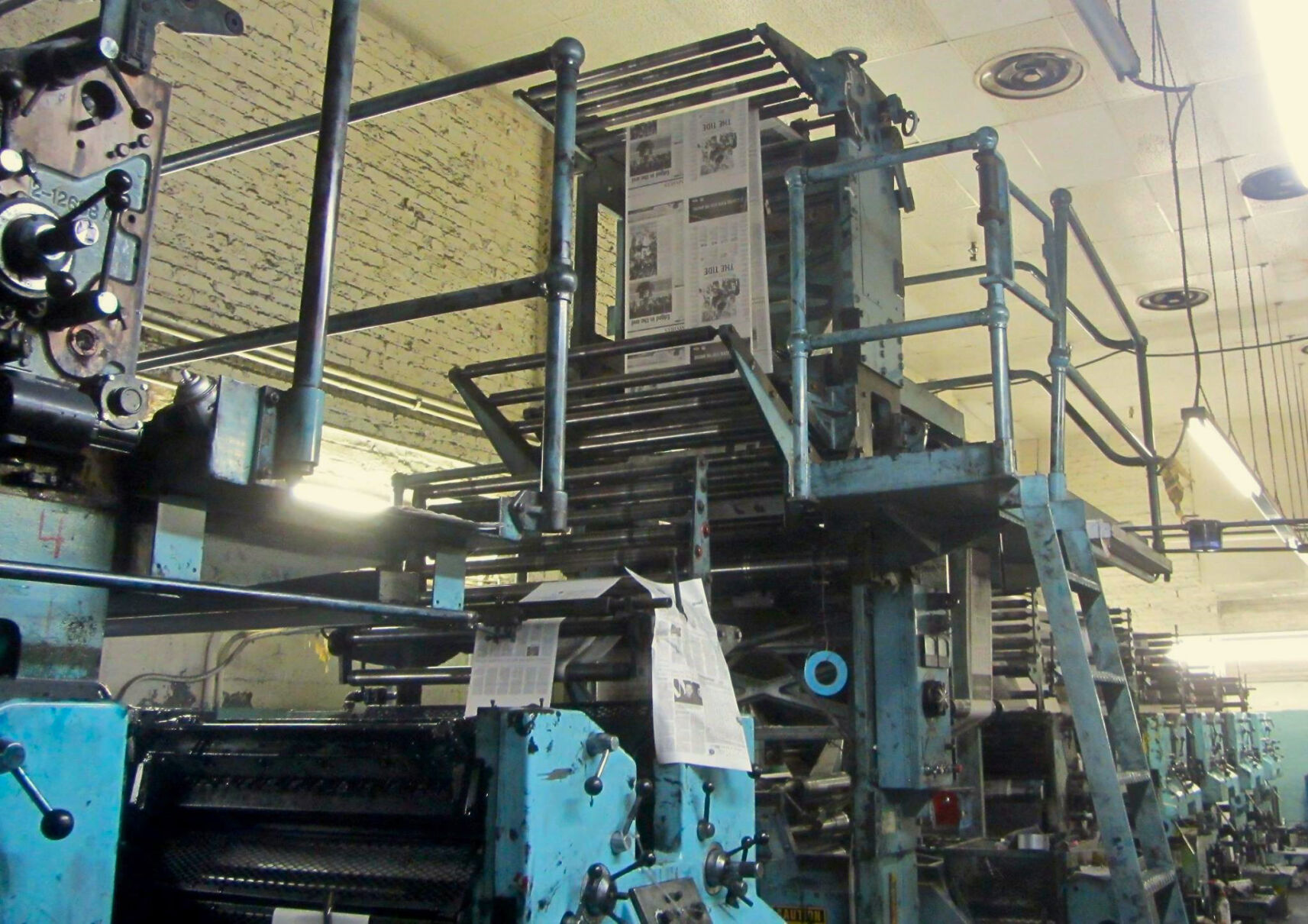 The printing press at The Progress-Index in Petersburg, Virginia.