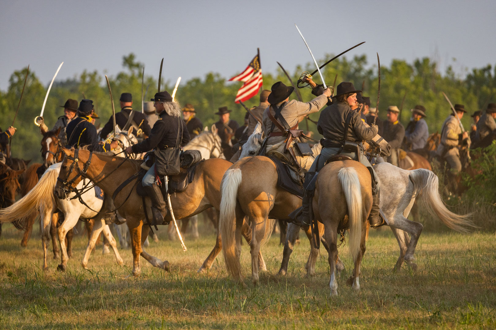 It’s said Federals often used their sabers in cavalry battles; Confederates preferred to use their revolvers, until they ran out of ammunition, and then their sabers.