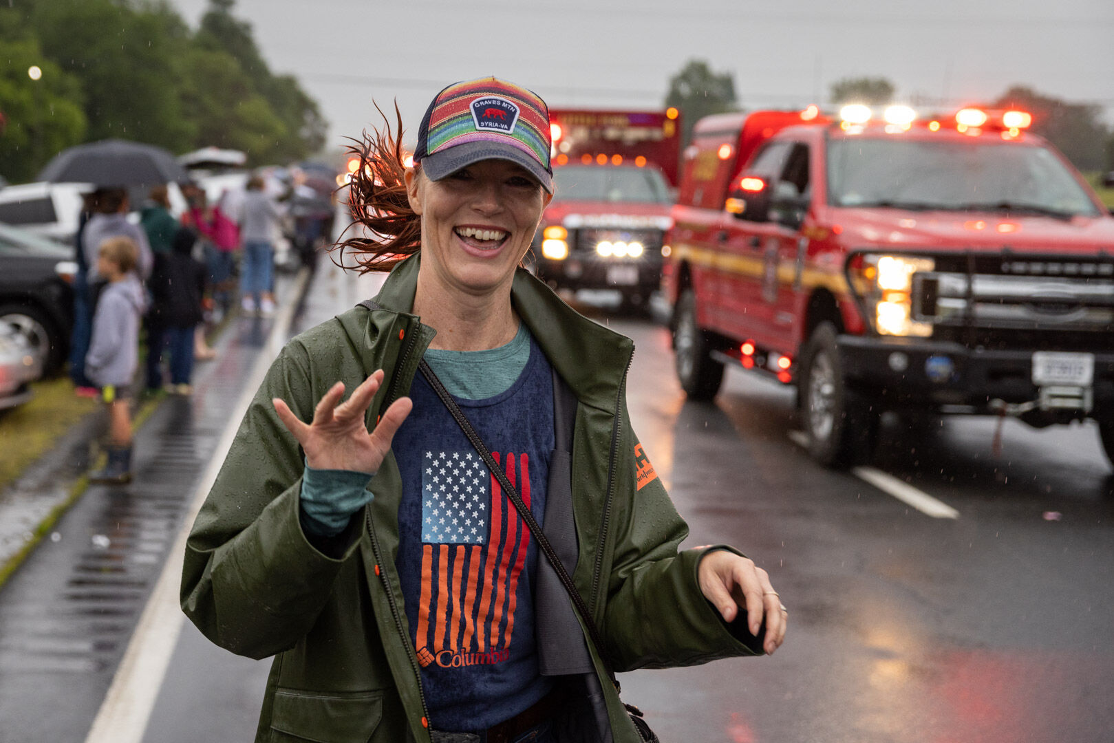Rappahannock resident Elizabeth Melson ran for State Senate District 28 as an independent. She campaigned at a rainy Amissville carnival in June.