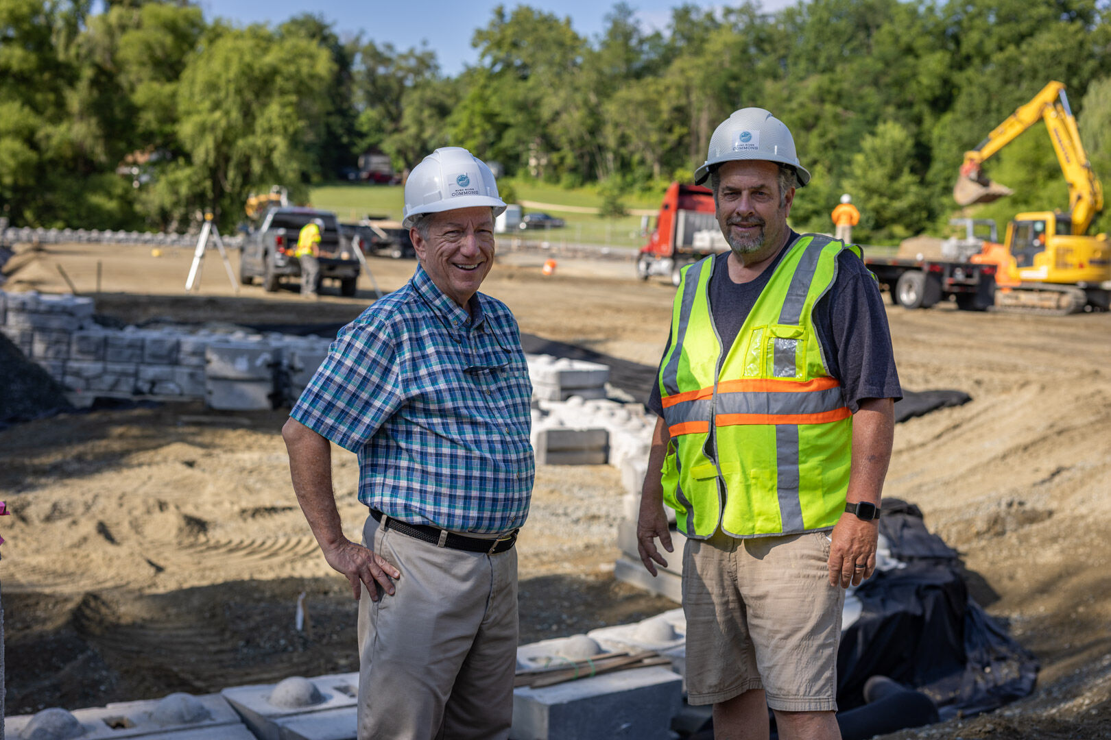 Rush River Commons project manager Steve Plescow and site manager Richie Burke