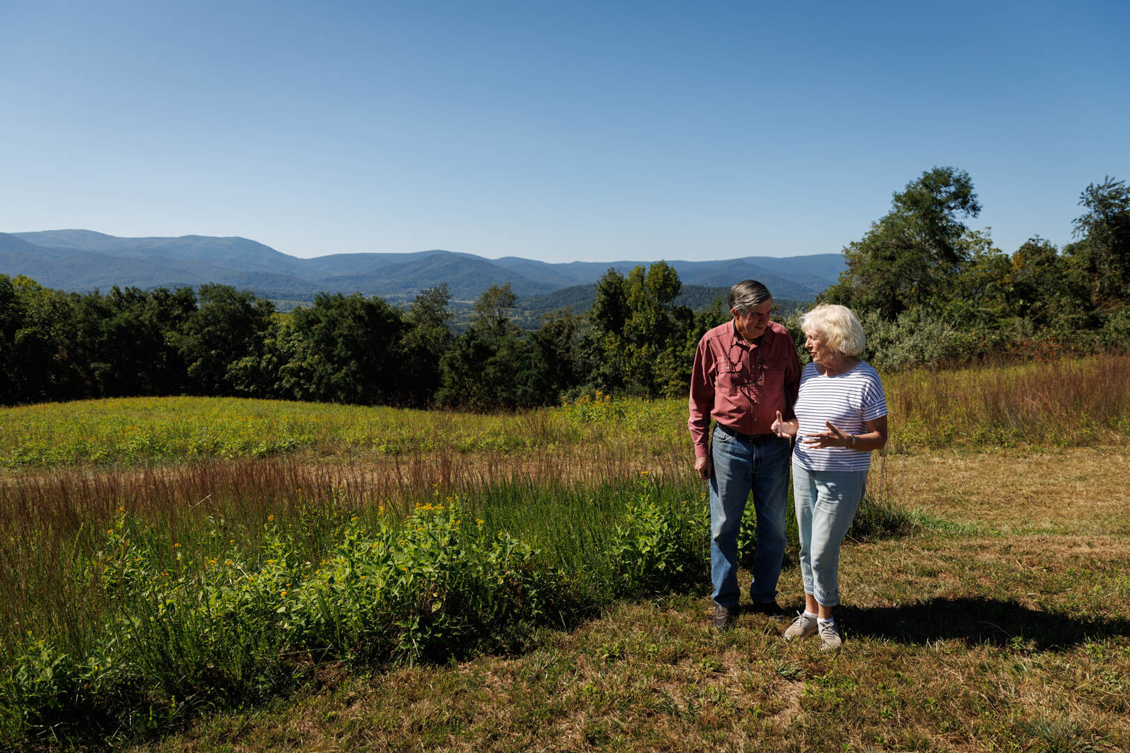 Cousins Tommy Johnson and Kathy Grove atop of Red Oak Mountain
