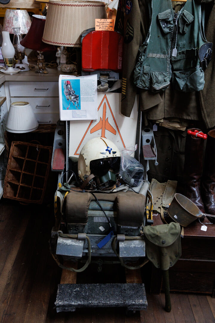 A flight seat from a Vietnam era F-105 Thunderchief