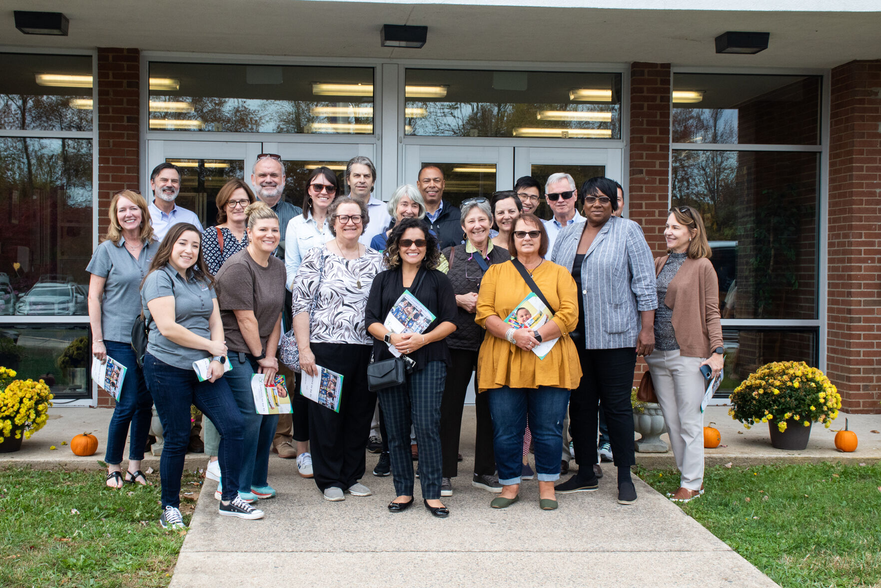 The PATH Foundation board poses in front of Rappahannock County Elementary School after touring the Action Based Learning Lab, Fit Kids Clinic and cafeteria on Oct. 27, 2023.