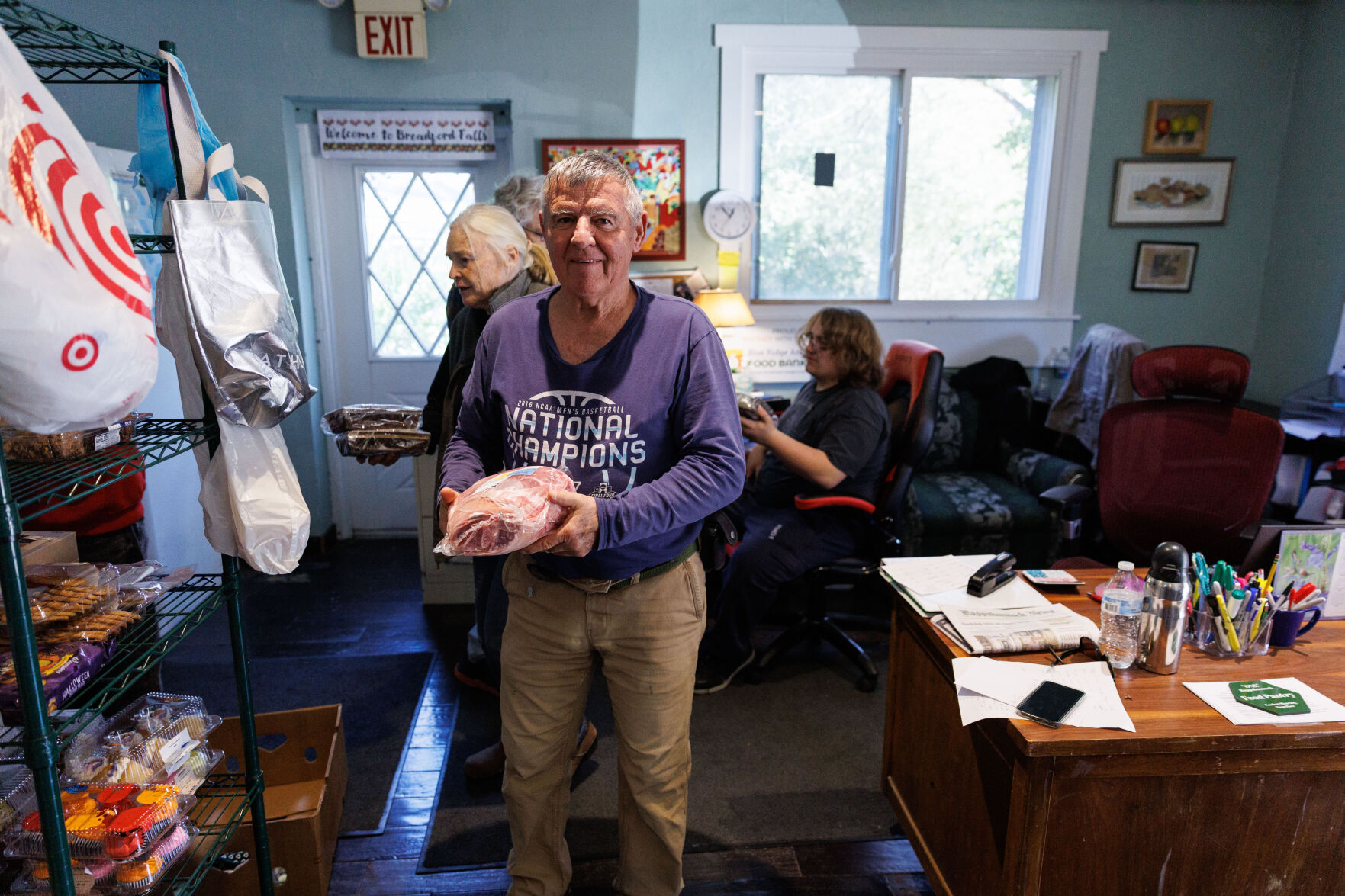 Longtime food pantry treasurer Pete Stenner