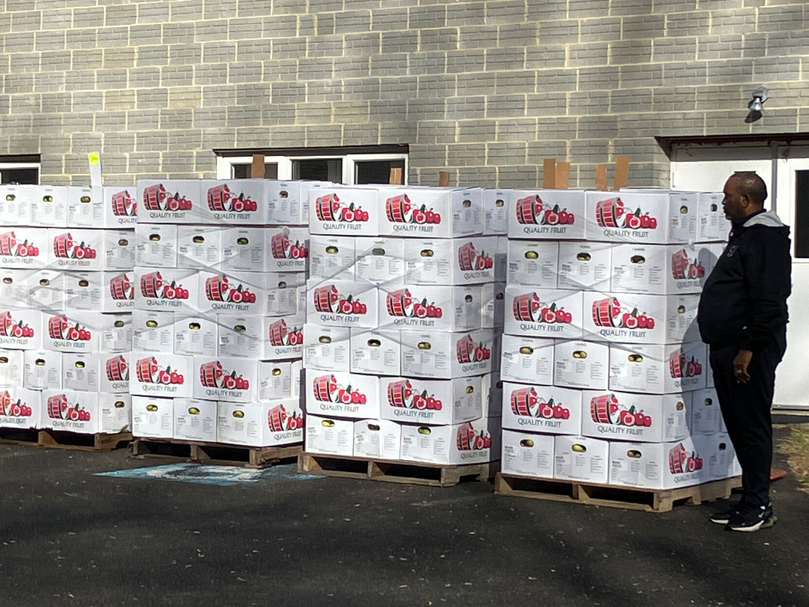A semi-truck delivered 32 pallets of apples to the Wayland center in Rixeyville. “I asked the driver, ‘How many of these are ours?’ And he said, ‘All of them,” Pastor Willie Crenshaw, Jr. recalled.