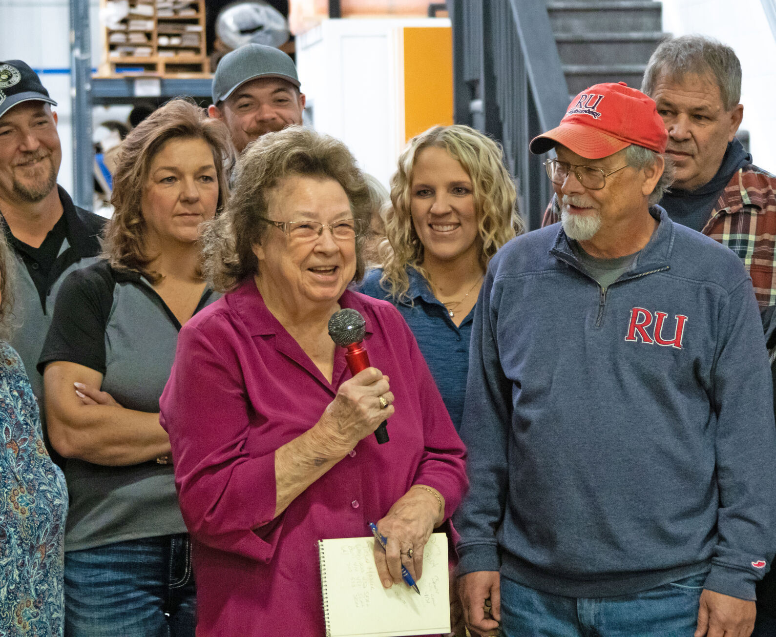 Surrounded by friends, family, neighbors and staff, Lorraine Early thanked the community for their support over the last 57 years.