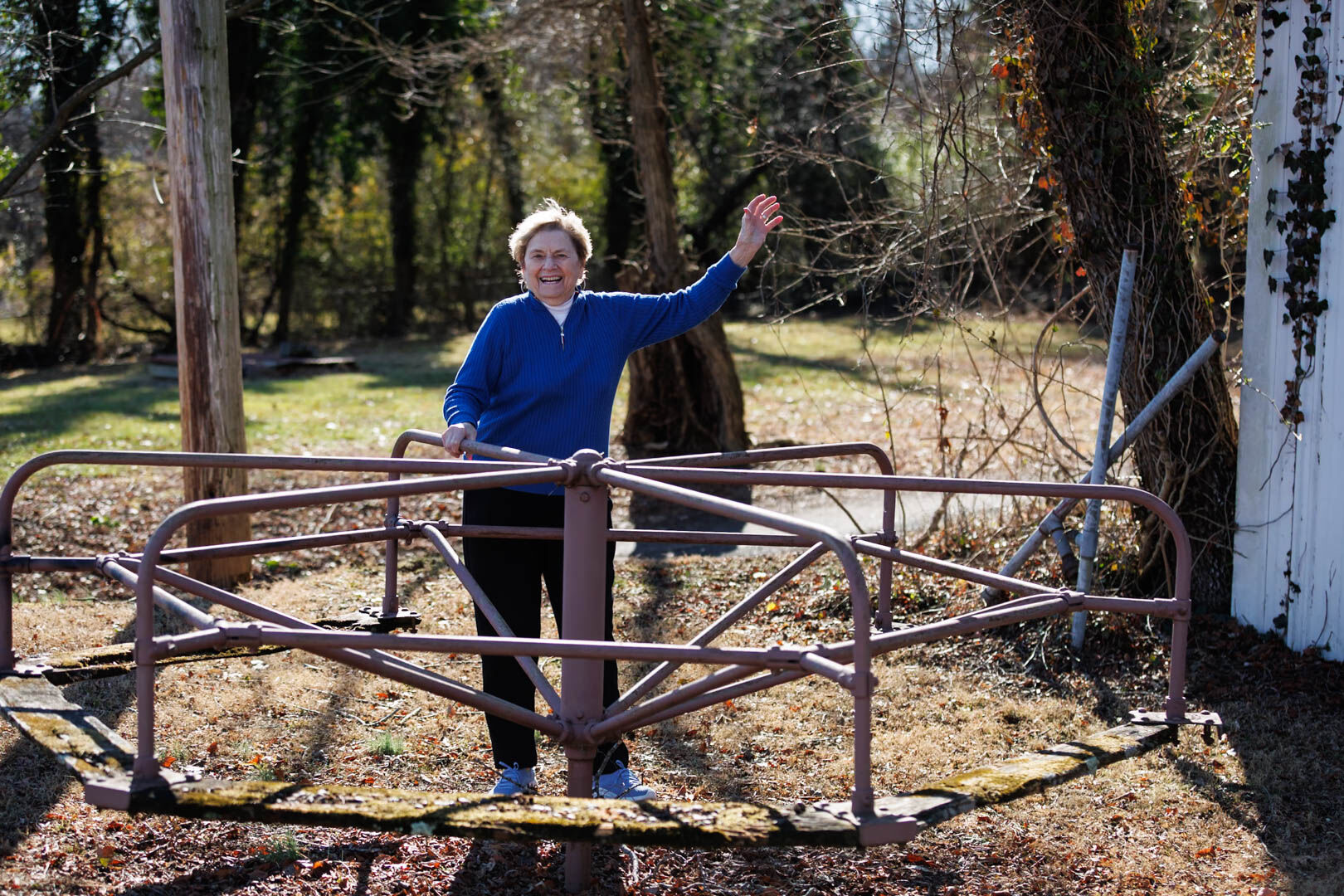 Deep roots: Longtime resident Jean Lillard recalls village life in the mid-20th Century: “It was a great place to grow up.” She used to play on the merry-go-round at the Flint Hill School, now the Blue Door.