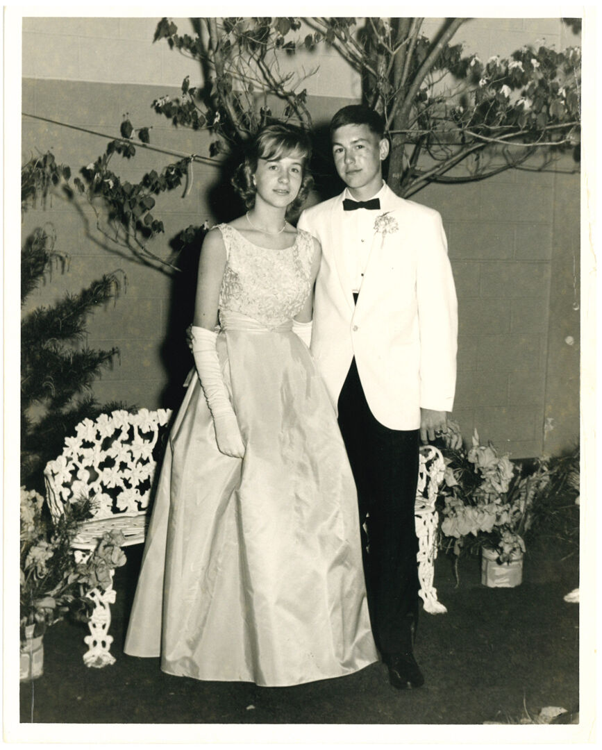 John Anderson and his date, Beth Cannon, at Rappahannock County High School's senior prom in 1964.