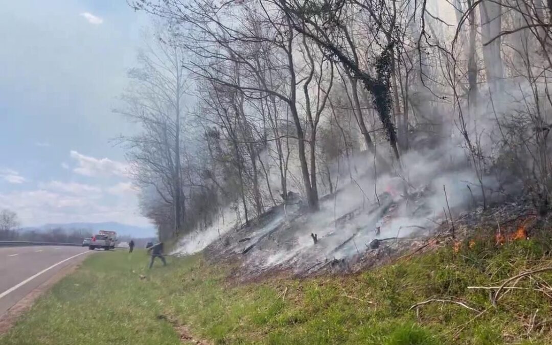 Wind-driven brush fires burn areas around Rappahannock County