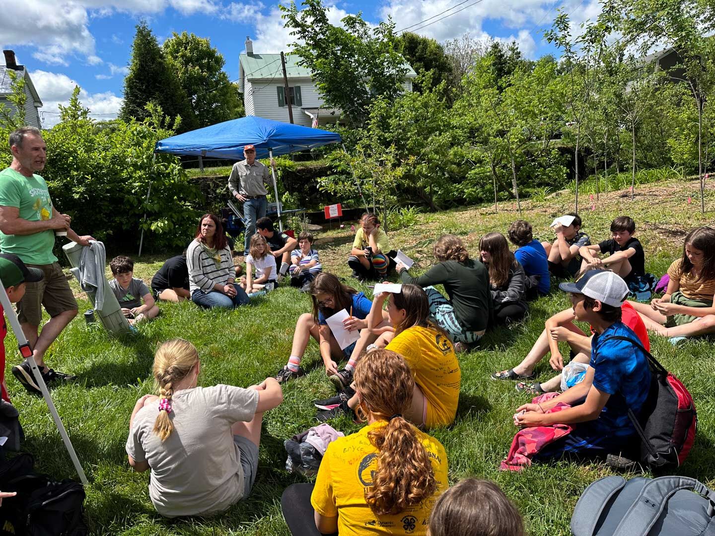 Kerry Sutten of the Sperryville Community Alliance's Trails committee wrapped up the day, inviting participants back to the Thornton Rivertrails.