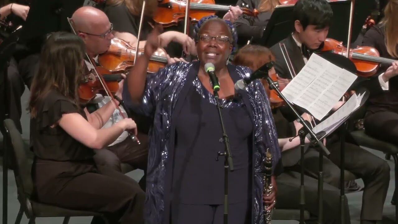 Doreen Ketchens performs "Amazing Grace and When The Saints Go Marching In" with the Manassas Symphony Orchestra in May 2024.