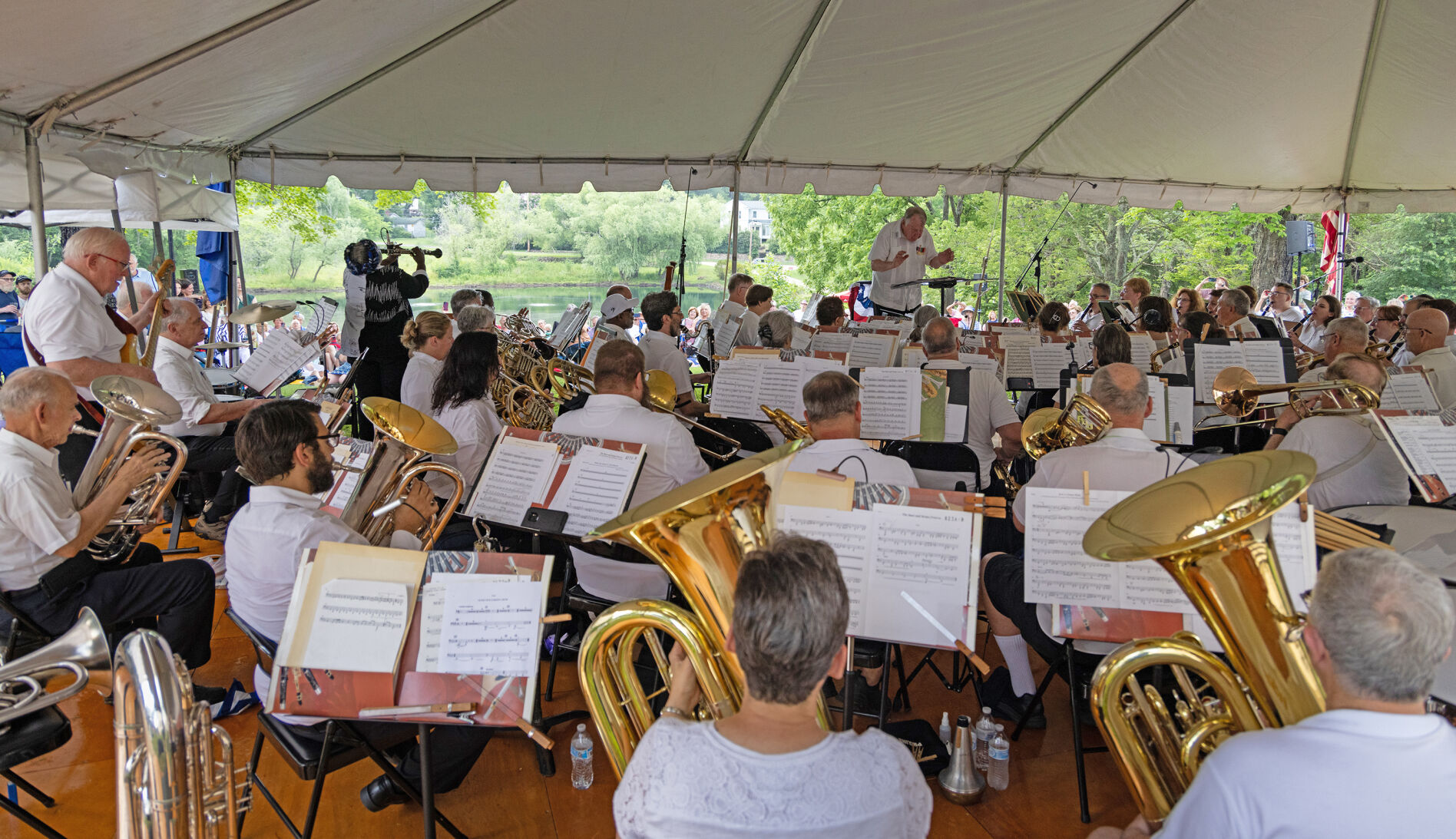 Doreen Ketchens , standing on the left, performing at last year’s “Celebrate America Concert” at Avon Hall in the Town of Washington, Va.