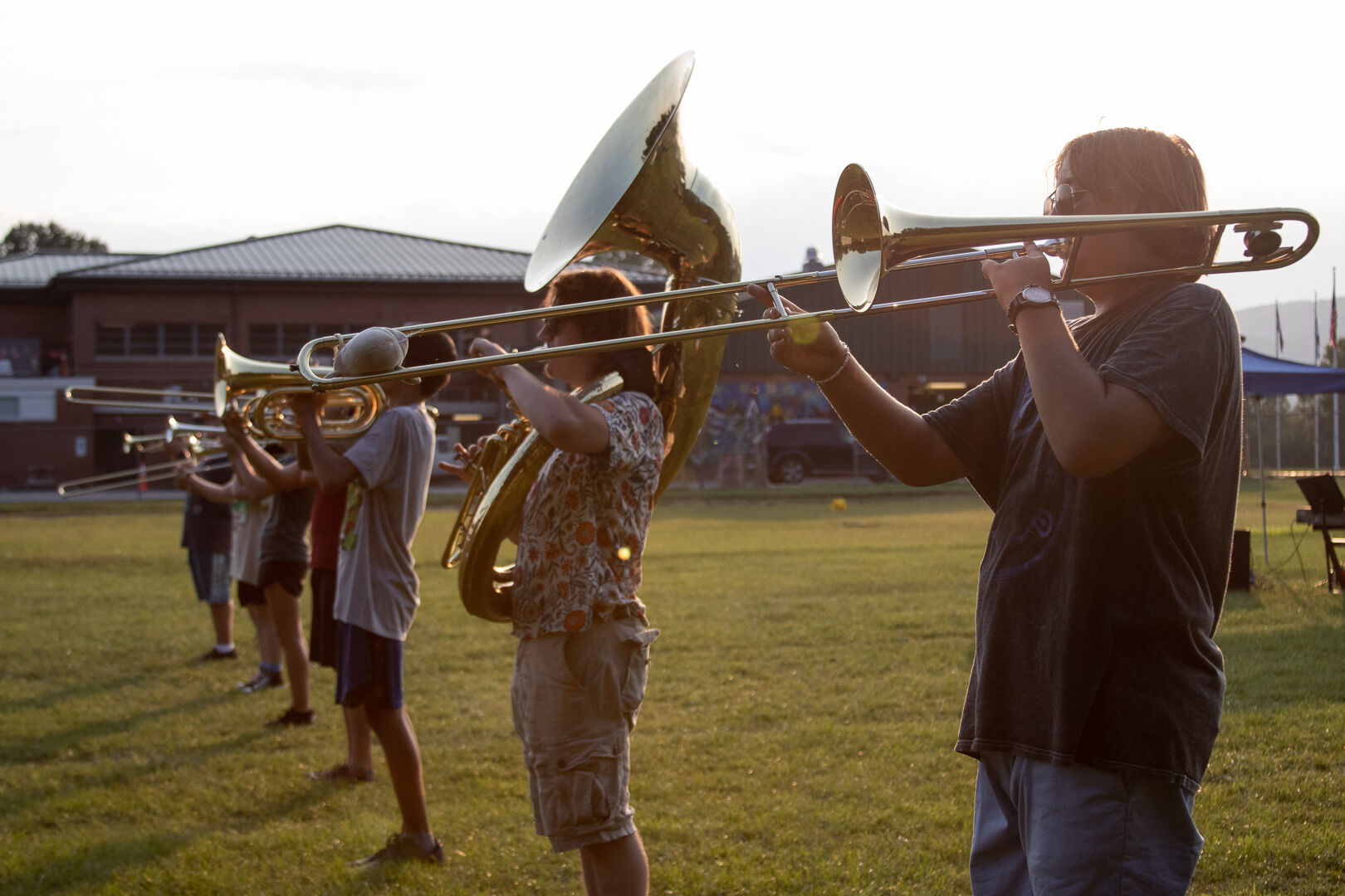 The brass line. (Photo/Ireland Hayes for Foothills Forum)