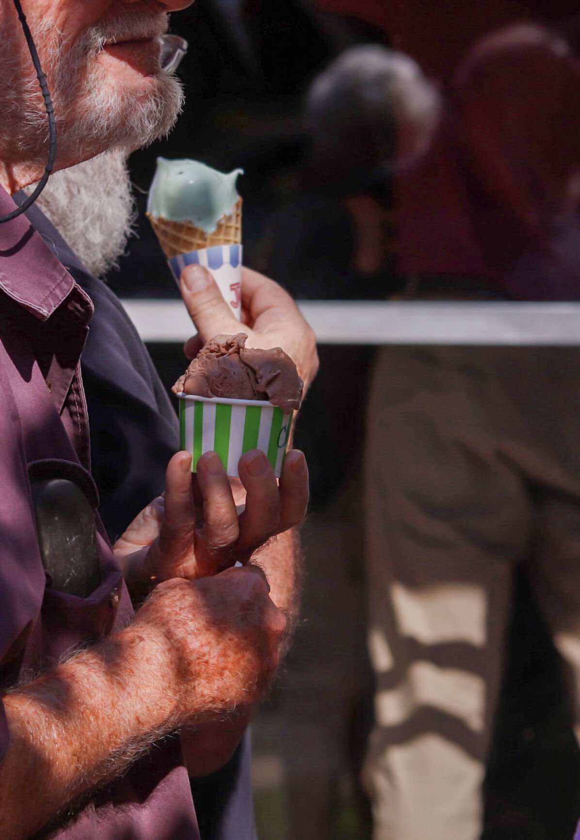 The Ice Cream Stand served fresh ice cream at the grand opening ceremony.