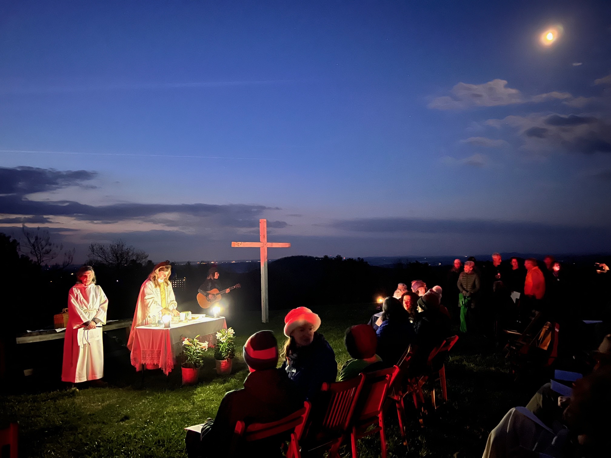 Last year's Easter Service on Red Oak Mountain before the sun rose over the mountains.